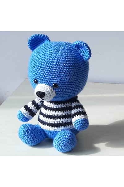 nildamigurumi Amigurumi Knitted Teddy Bear Blue