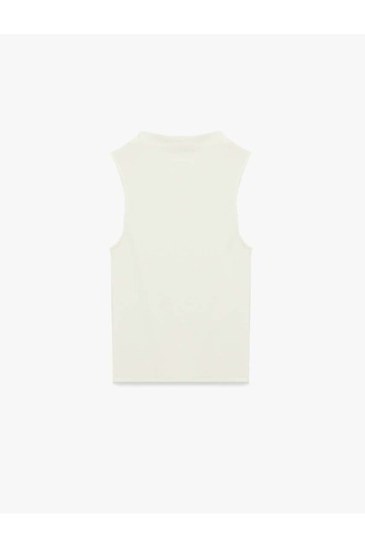 Koton Modal Blended Slim Fit High Neck Ecru Women's Undershirt 6Sal30116Ik