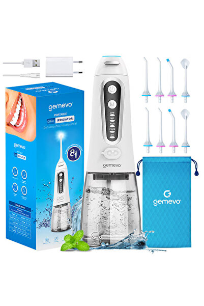 gemevo Gemevo® Family cordless oral irrigator, portable, 5 pressure settings,...