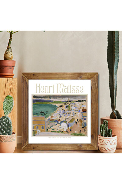 Tuba Decor Wooden Framed Square Tableau Matisse