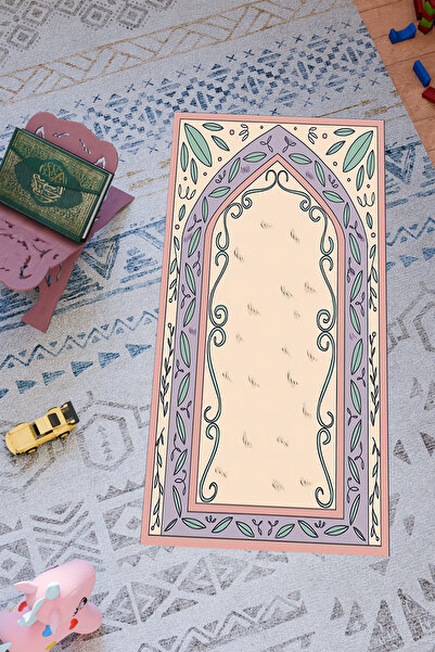 Charmbi Special Design Prayer Rug for Children – Non-Slip Base & Colorful Pat...