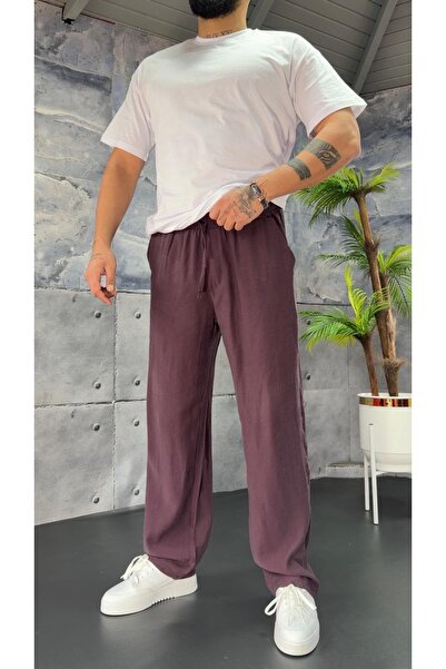 PEERLESS STORE Modal Fabric Elastic Waist Baggy Trousers
