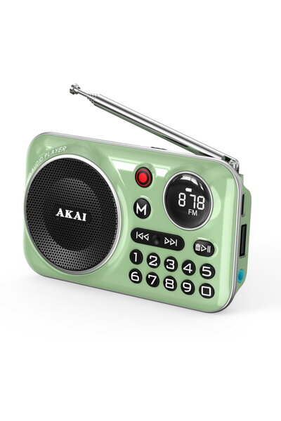AKAI Portable radio APR-500, Usb, Green