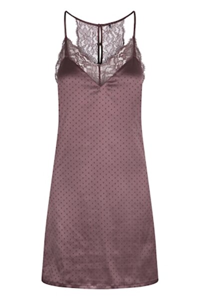 LingaDore - Neglijeu din satin cu detalii de dantelă, Burgundy, XL