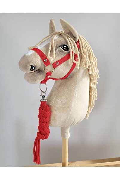 Other Hobby Horse Set: A3 Halter + Rope Lead - Red