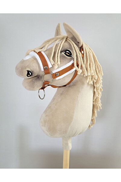 Other Căpăstru reglabil pentru cal Hobby Horse A3 roșu cu blană albă