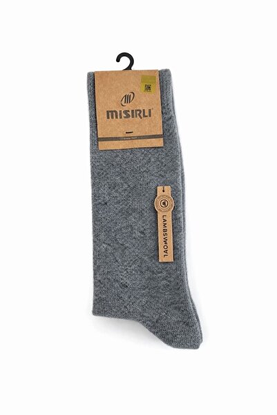 Mısırlı Erkek Koyun Yünü Tekli Soket Çorap - Füme