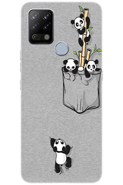 TECNO Pova (LD7) Uyumlu Kılıf Desenli Baskılı Silikon Pandalar 1798