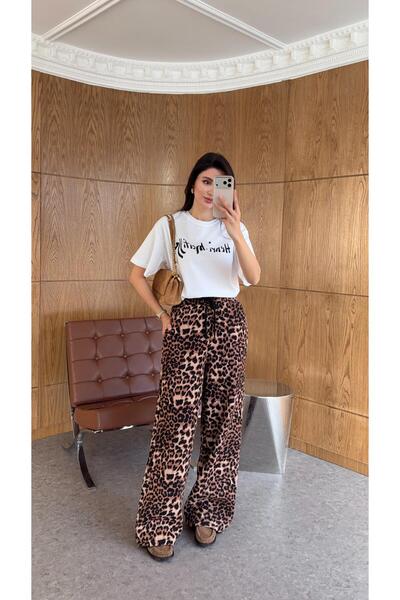 HAZELANNA Дънки с леопардов принт