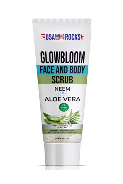 USA Rocks Neem with Aloe Vera Face and Body Scrub - 150 g