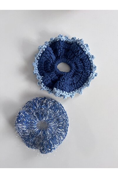 HENERA مجموعة مشبك شعر مطاطي ملون من الكروشيه - مشبك شعر بوهو ريترو عتيق الطر...