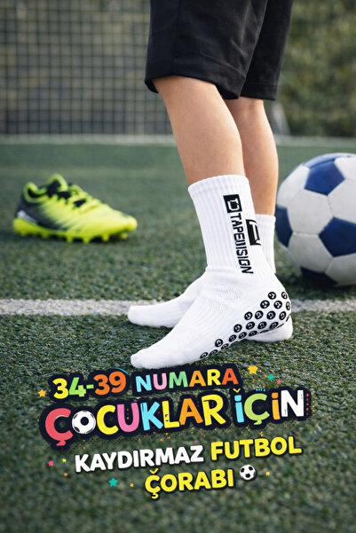 Tayzon Kayrdırmaz Slikon Taban Anti Slip Çocuk Futbol Çorabı