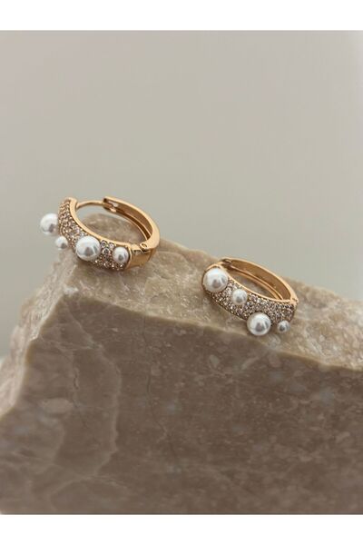 XUPING JEWELRY Minimal Figür Taşlı Xupıng Çelik Küpe