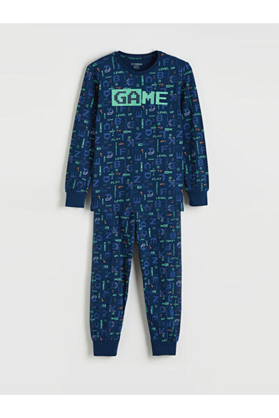 LC Waikiki Висококачествен комплект пижама с обло деколте за момчета от Çeleb...