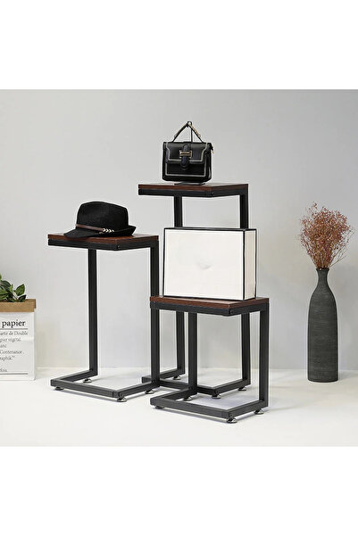 MD Vİtrin Dekorasyon BUTİK MAĞAZA RAF SİSTEMLERİ 3LÜ ÇANTALIK AYAKKABILIK AKS...