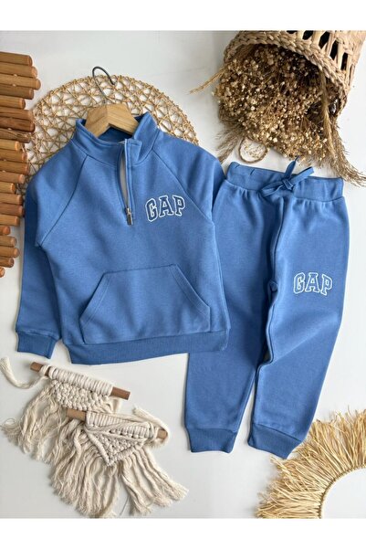 NOBLEKIDS Embroidered Logo Set – Unisex Kids, Blue, 100% Cotton, Ages 3–8