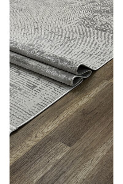 Seloria Home Krem Açık Gri Parlak Saten İnce Üst Kalite Özel Kesme Salon Kori...