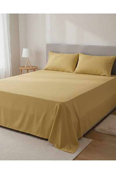 pınarhome collectıon 100% Organic Cotton Fabric Plain (Without Elastic) Sheet...