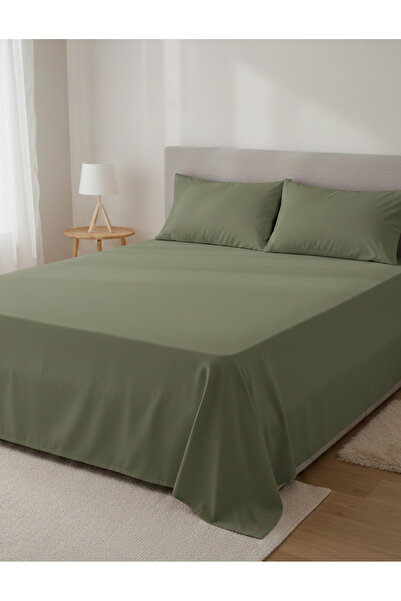 pınarhome collectıon 100% Organic Cotton Fabric Plain (Without Elastic) Sheet...