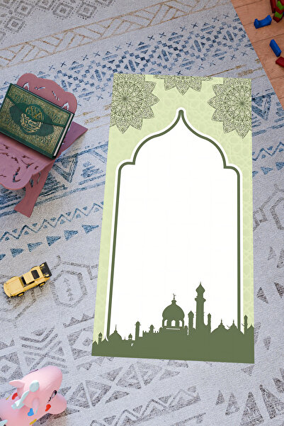 Charmbi سجادة صلاة بتصميم خاص للأطفال - قاعدة مضادة للانزلاق وطباعة رقمية بأن...