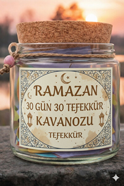Animory Ramazan Tefekkür Kavanozu – 30 Gün 30 Tefekkür - Günlük Tefekkür Kart...