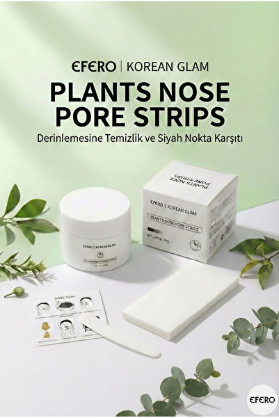 efero Siyah Nokta Bandı Nose Plants Burun Alın Yanak ve Çene (60 adet kağıt i...