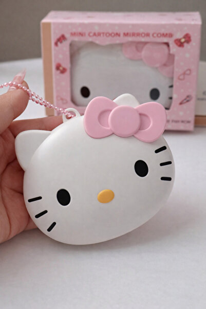 Hello Kitty 1Pc Cute Folding Mini Combing Mirror Set, Cute Anti-Drop Bag, Mul...