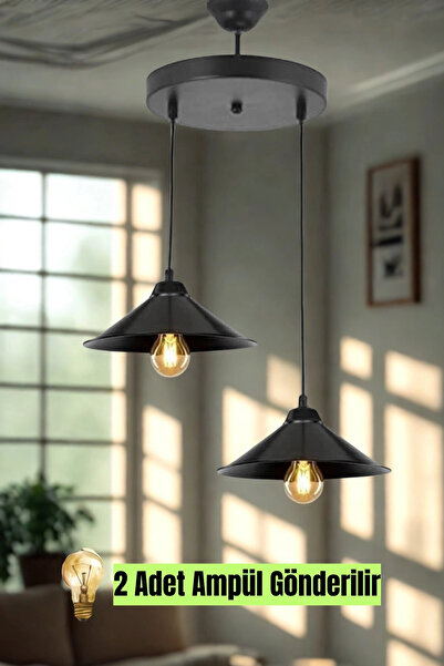 ED PET DİZAYN ED Japon Başlık Modern İkili Avize Ampül Dahil