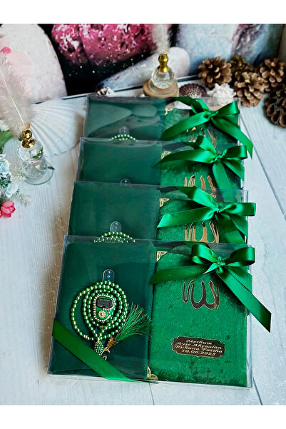 asia collection Hac Umre Hediyesi Yasin,Tülbent,Zikirmatik ,Tesbih Seti 5 ADET