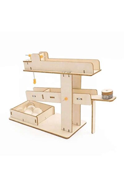 TeTea Jucarie EducationalA Tetea, Kit lemn STEM, balansoar cu bile