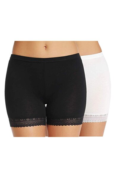 Glamroot Women's/Girl's Cotton Lycra Shorts With Lace Trim - Cycling/Safety/U...