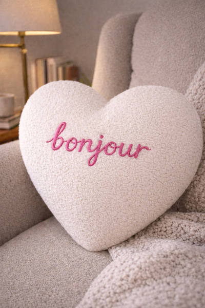 Giftify-Tr Kişiye Özel Nakışlı Kalp Yastık – Hazır Sloganlı & İsimli Seçenekl...