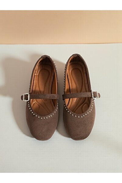 Jarrox Balerini VENELL din piele intoarsa cu textura, cu detaliu Trok si cata...