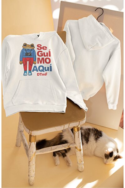 Fuddy Moda Hanorac cu glugă unisex Bad Bunny DTMF imprimat tricou , Hanorac s...