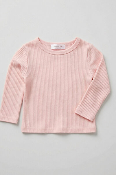 GÜLERBEBECİX Girl's Pink Long Sleeve T-Shirt