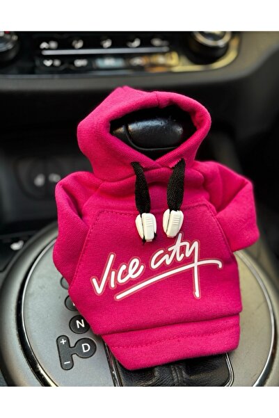 Asel VİCE CİTY Pembe Vites Poları Kapşonlu Sweatshirt