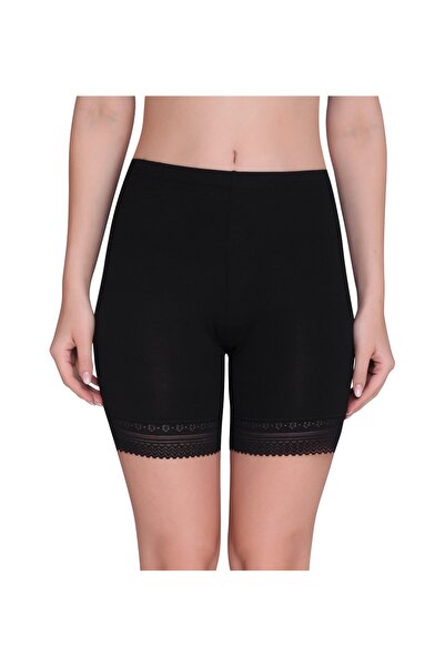 Glamroot Women's/Girl's Cotton Lycra Shorts With Lace Trim - Cycling/Safety/U...