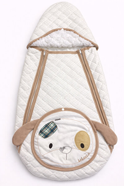 GÜLERBEBECİX Baby Swaddle with Zipper, Little Lucky Patterned Velboa Figure