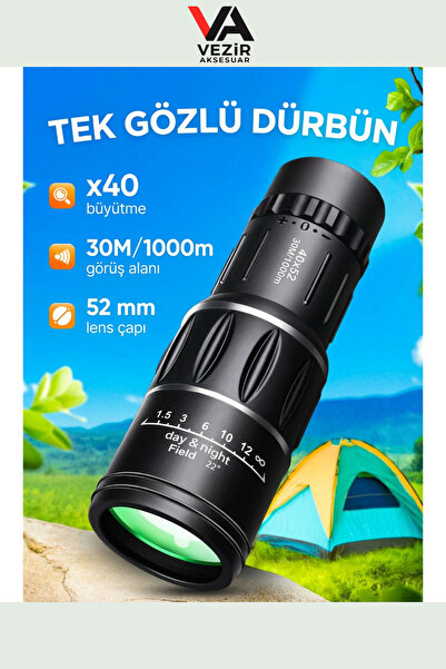 BUFFER®PX Profesyonel 40x52 Monoküler Teleskop Dürbün | Kamp, Doğa Gözlemi