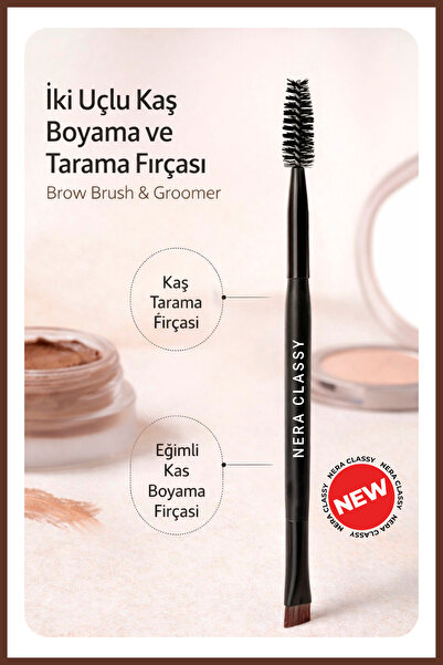Nera Classy Çift Taraflı Kaş Boyama ve Tarama Fırçası - Brow Brush & Groomer ...