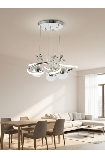 Çabuk Elektrik Küre Camlı Modern Led Avize