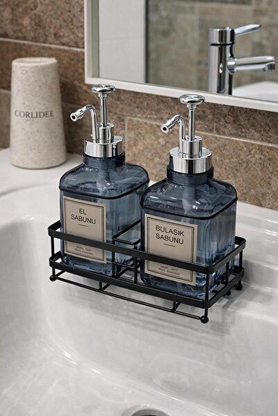 Esence Hediyelik 2'li STANDLI CAM SIVI SABUNLUK 500ML