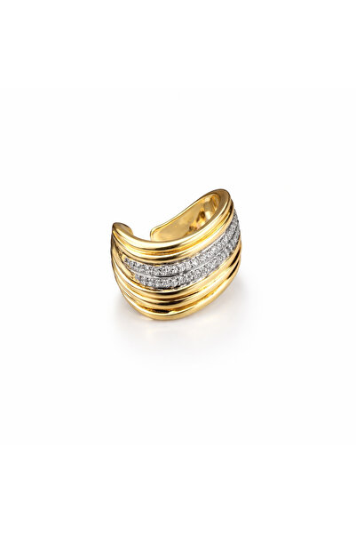 neslyaccessories Adjustable statement wave ring