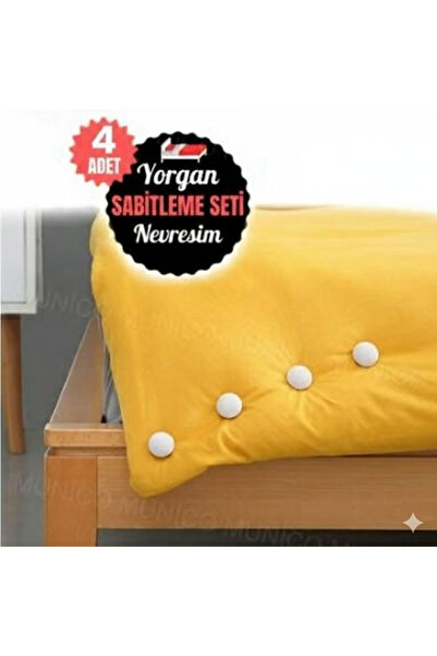 GenelTedarik White 4-Piece Mushroom-Shaped Quilt Fixing Needle Buttoned Clip ...