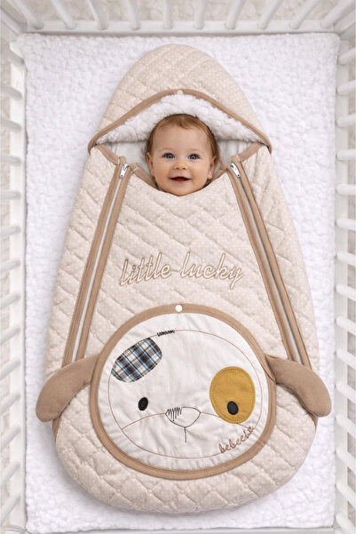 GÜLERBEBECİX قماط أطفال بسحاب مع تصميم ليتل لاكي وشكل فيلبوا