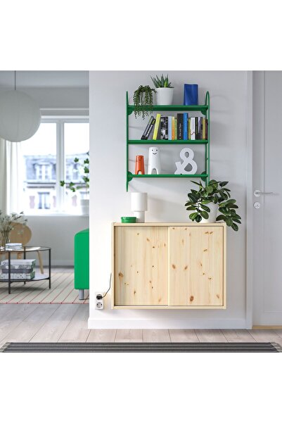 IKEA duvar rafı, yeşil, 60x16x74 cm