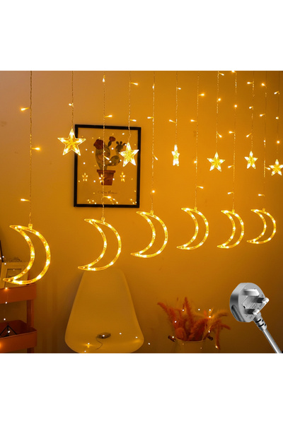 Generic Ramadan decorative curtain with a star and crescent design - 4 meters...