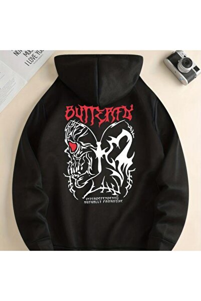 bellanova سويت شيرت أسود للجنسين قصة فضفاضة 3 Thread Shardonlu - جودة ممتازة ...