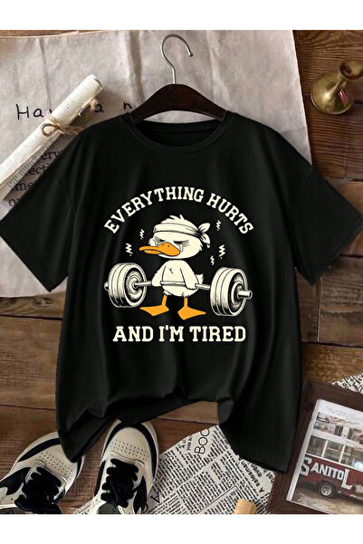 Marco Fresco Унисекс ежедневна тениска с къс ръкав, халтер врат и принт с пат...