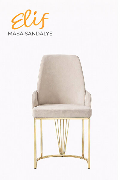 ELİF SANDALYE Capris Premium Metal Ayaklı Sandalye – Modern Tasarım, Döşemeli...